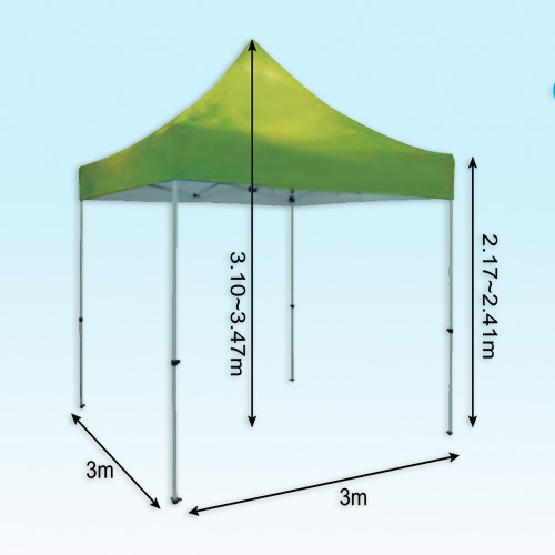 ESTRUCTURA TOLDO HEXAGONAL FIERRO 3X3